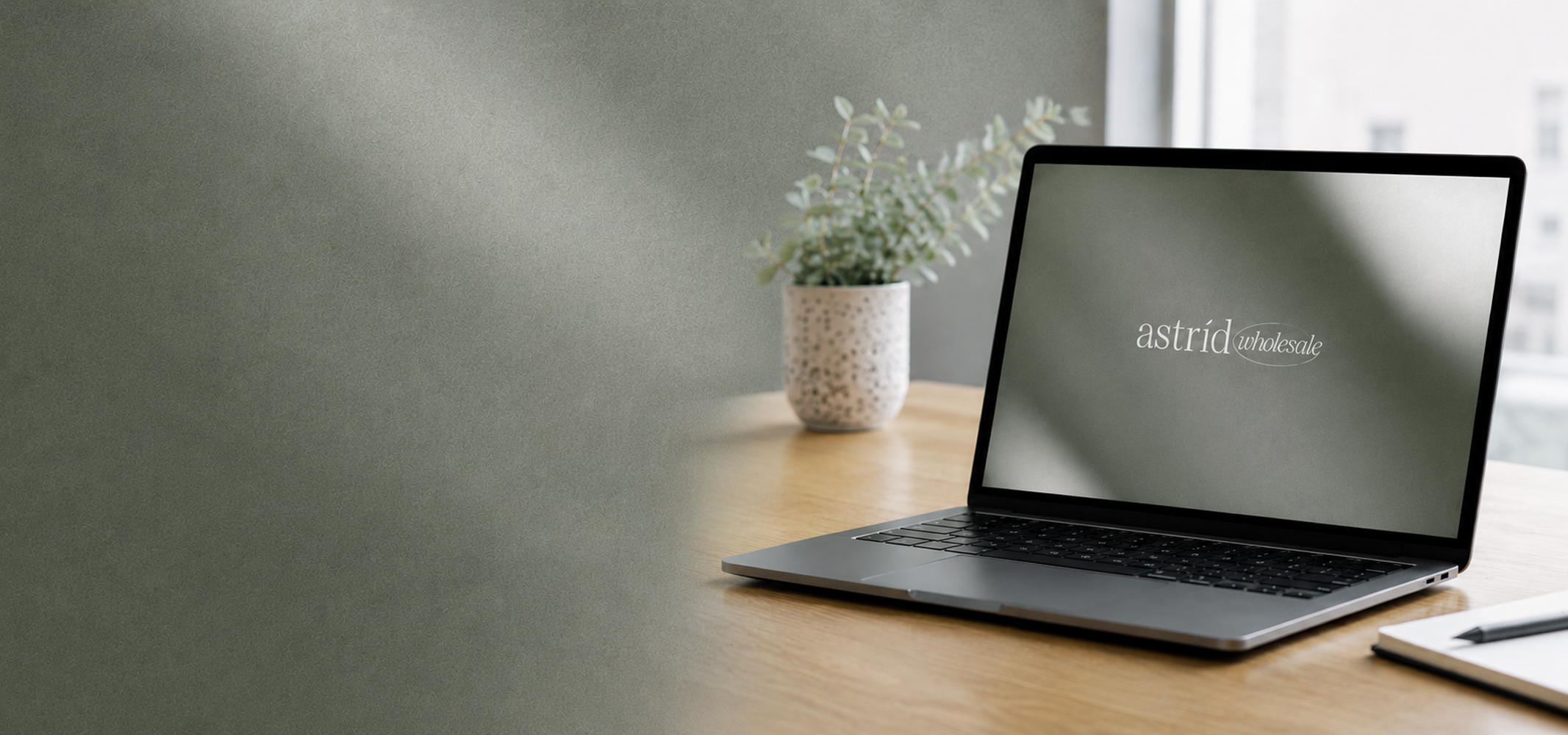 Astrid Wholesale on laptop